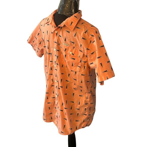 Lucky Brand youth short sleeve button down shirt Size Extra Large Xl - Picture 3 of 6
